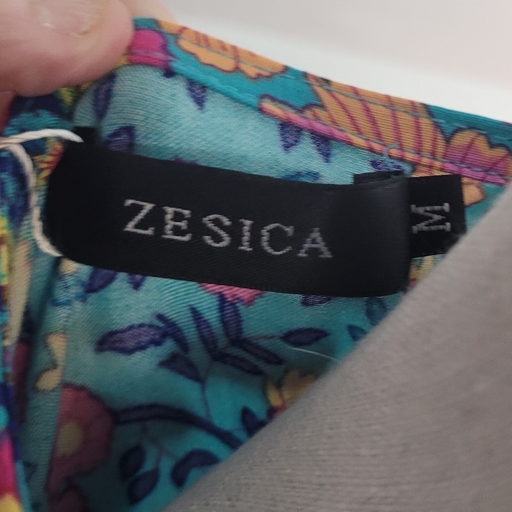Zesica Bohemian V Neck Floral Wrap Dress Medium - Picture 4 of 4